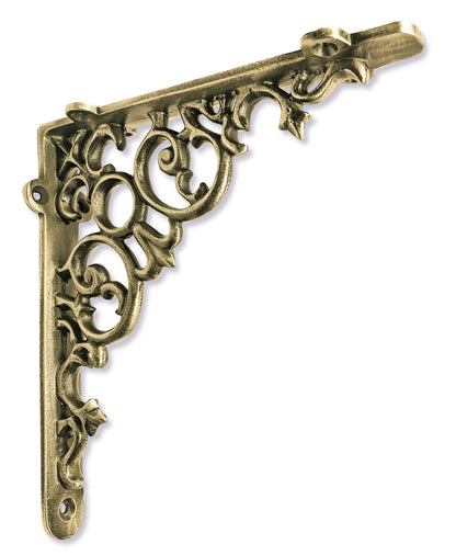 Scroll Bracket, Small, Small, Brass