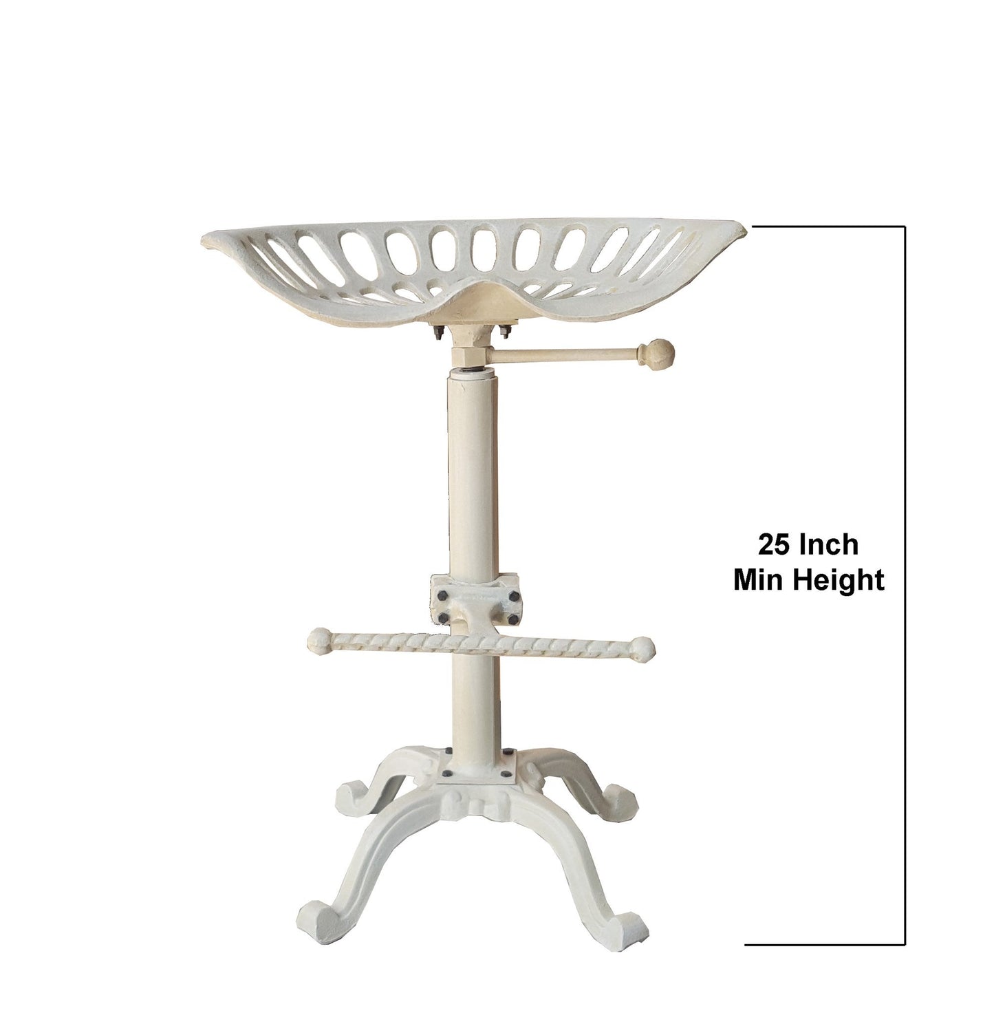 Tractor Seat Stool White