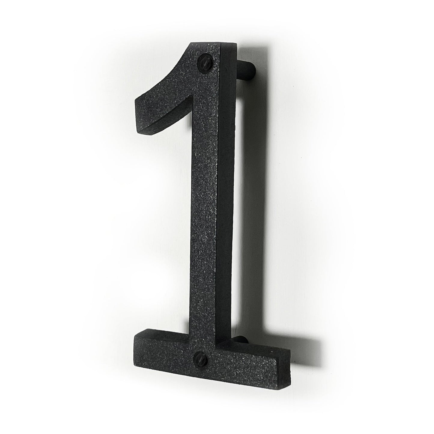 Colonial Wrought Iron Floating Number, 6.5 in, BLK, # 1