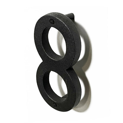 Colonial Wrought Iron Floating Number, 6.5 in, BLK, # 8