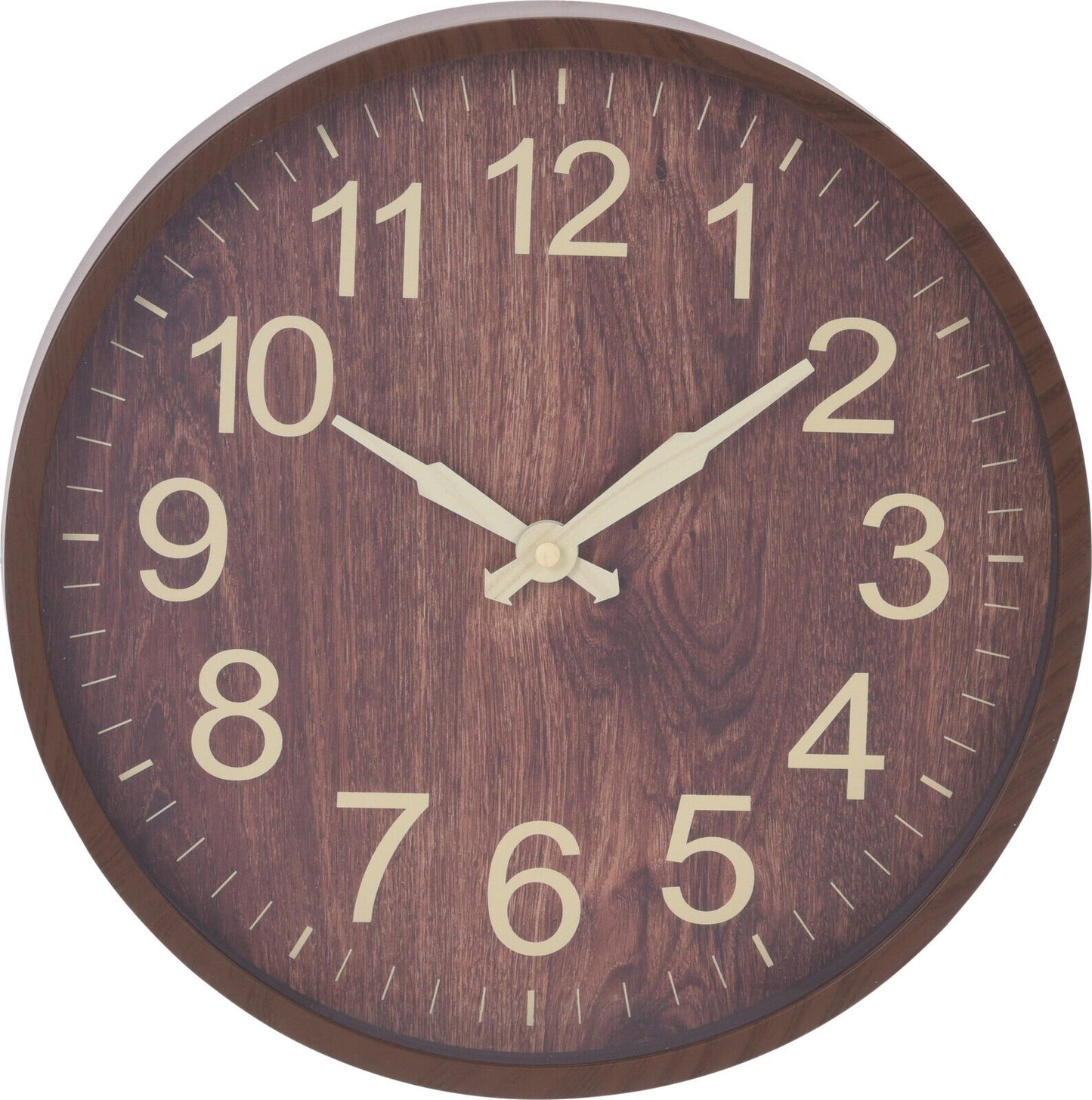Wall Clock PP, Wood Look, 2 Assorted Colours