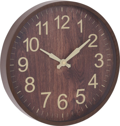 Wall Clock PP, Wood Look, 2 Assorted Colours
