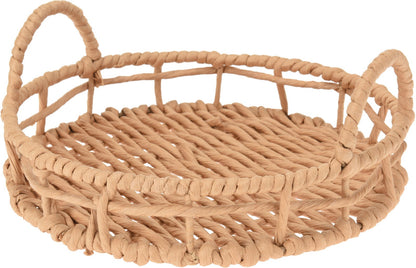 Serving Tray Decoration, Paper Rope, With Two Handles