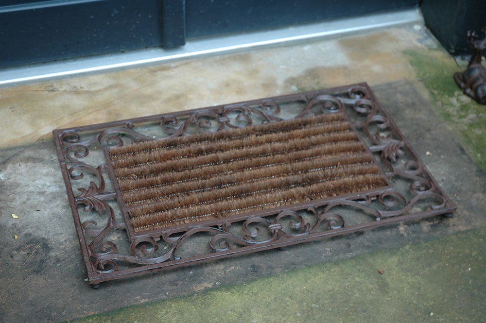 Doormat Cast Iron With Coco Brush