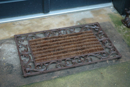 Doormat Cast Iron With Coco Brush