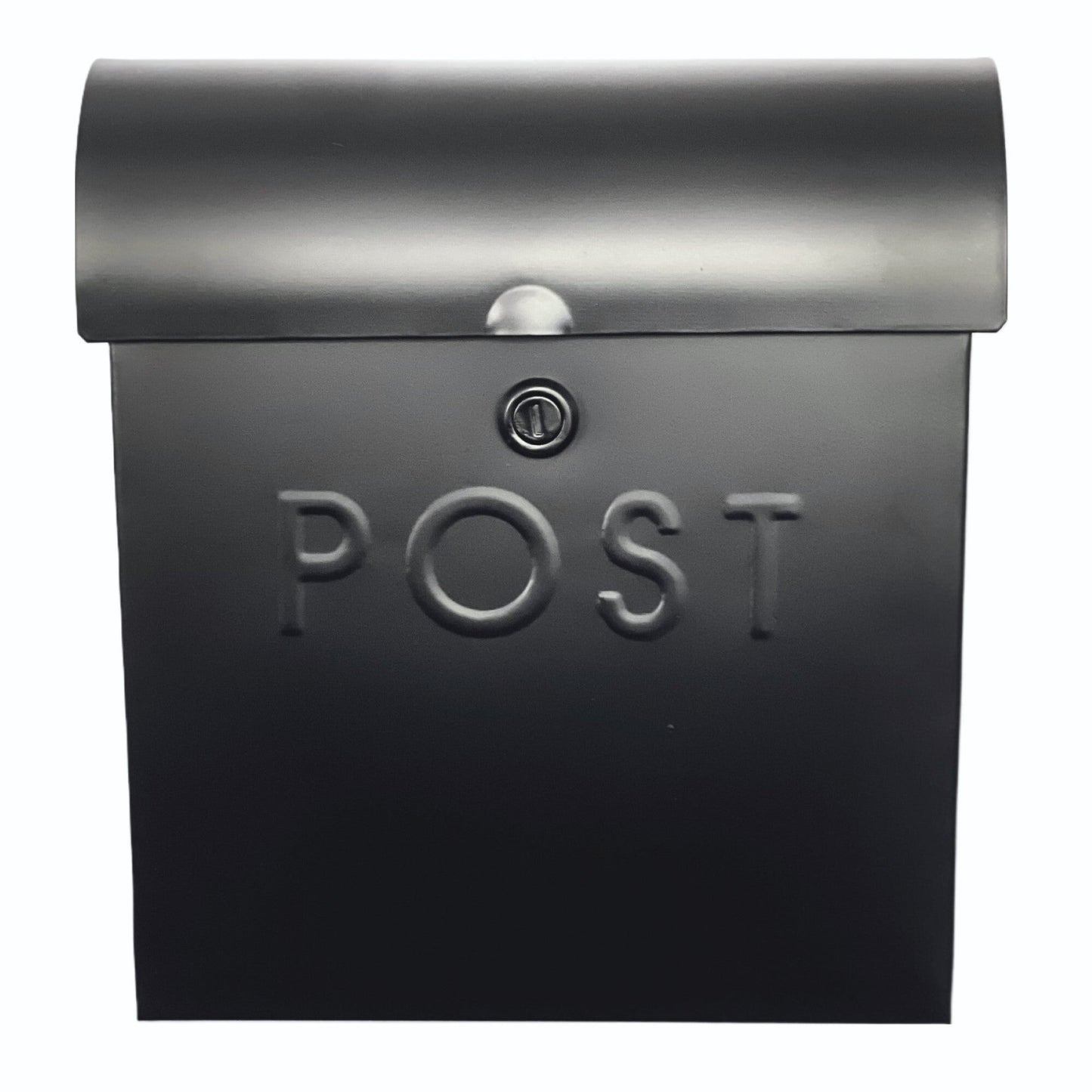 Black Euro Mailbox POST W/Lock