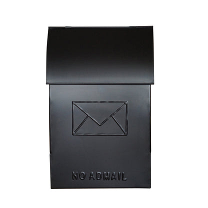 Milano Pointed NO ADMAIL Mailbox Black, Last Chance