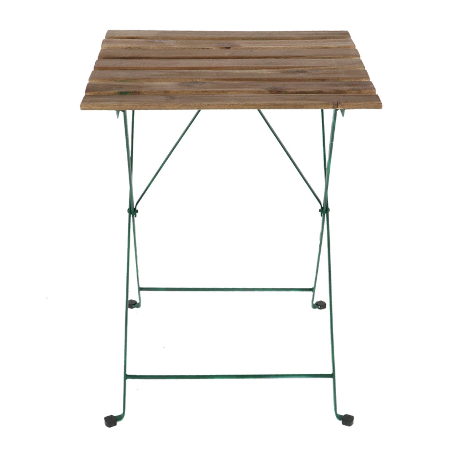 Bistro Table Metal Wood Green