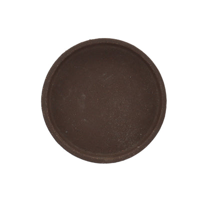 Saucer Unglazed Brown 4.8 in