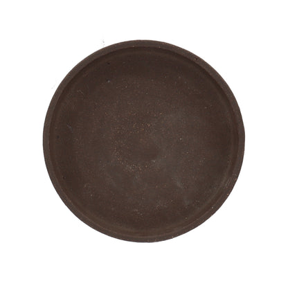 Saucer Unglazed Brown 6 in