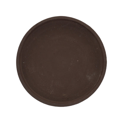 Saucer Unglazed Brown 9.9 in