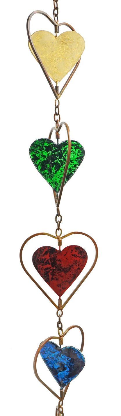 Multicolor Heart Rain Chain