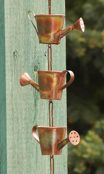 Flamed Watering Can Rain Chain, 20% Off