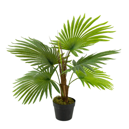 Artificial Fan Palm Tree In Pot