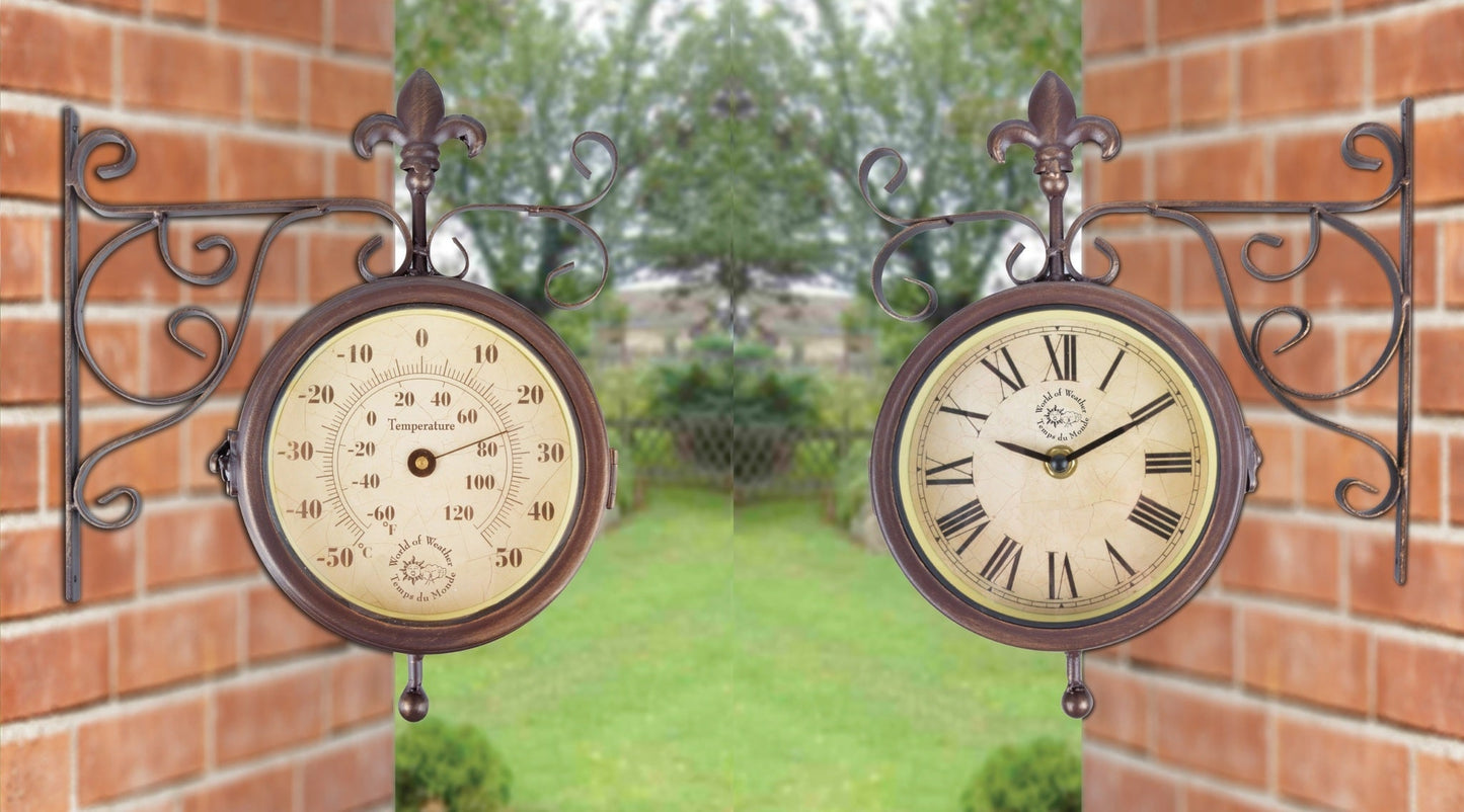 Station Outdoor Clock + Thermometer