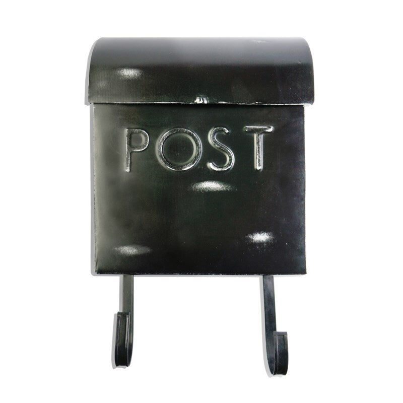 Black Rustic Euro Mailbox POST