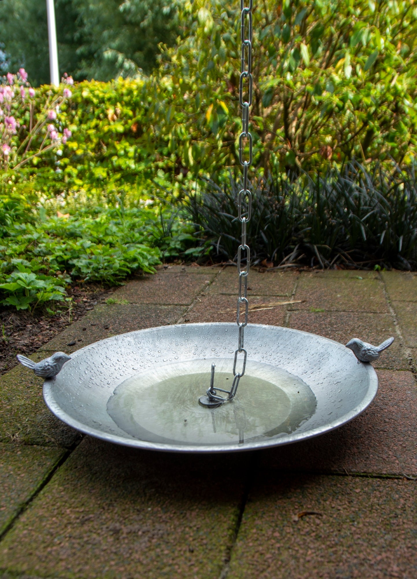 Rain Chain With Bird Bath