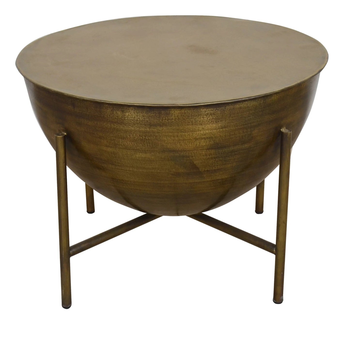 Coffee Table With Metal Legs, Antique Brass Finish, 40% off